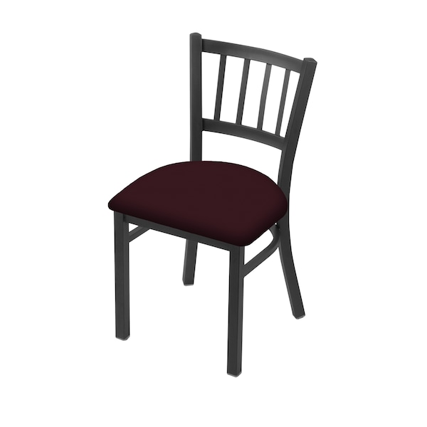 610 Contessa 18" Chair with Pewter Finish and Canter Bordeaux Seat